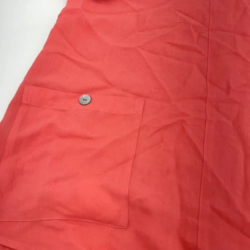 Soft Surroundings Orange Two Pocket Tunic Size Small